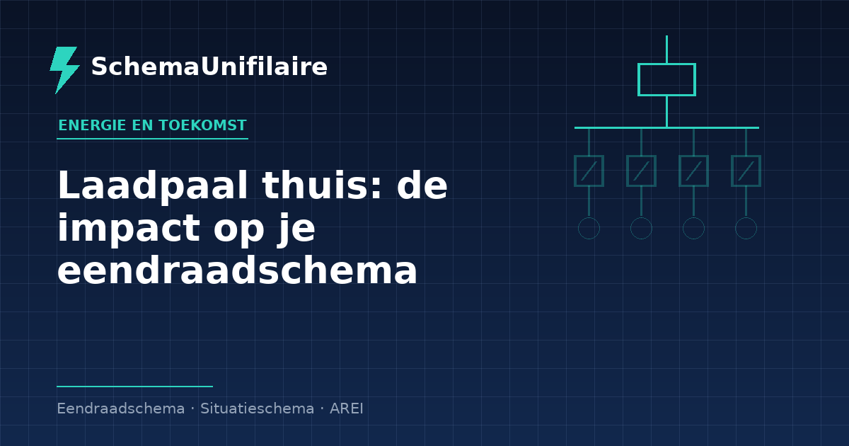 Illustratie bij het artikel: Laadpaal thuis: de impact op je eendraadschema