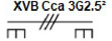 Exemple : XVB Cca, 3 × 2,5 mm²